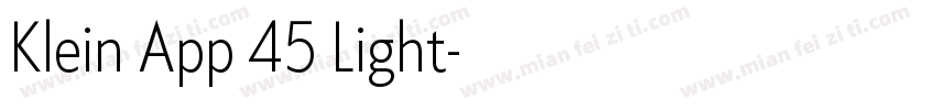 Klein App 45 Light字体转换